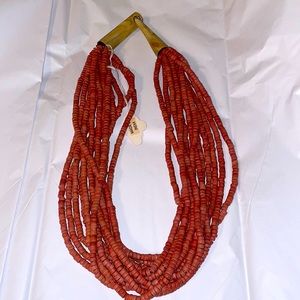 Cinnamon colored wood beads. NWT